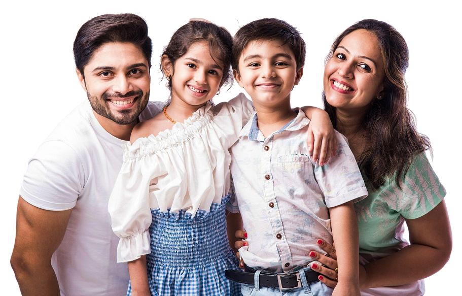 Happy Indian family