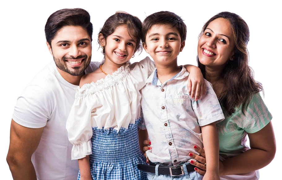Happy Indian family